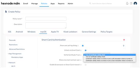 mac pair smart card|enable smart card authentication.